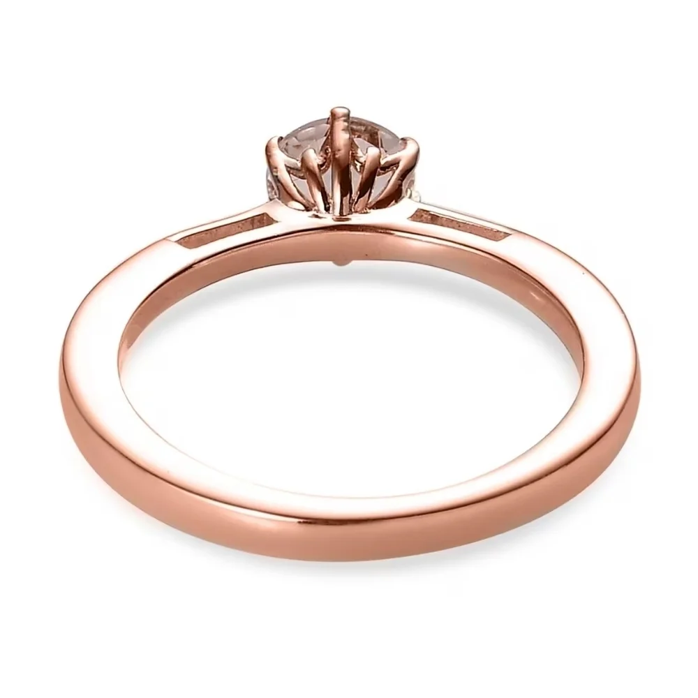 Genuine Morganite Solitaire Ring, Earrings & Necklace Set.